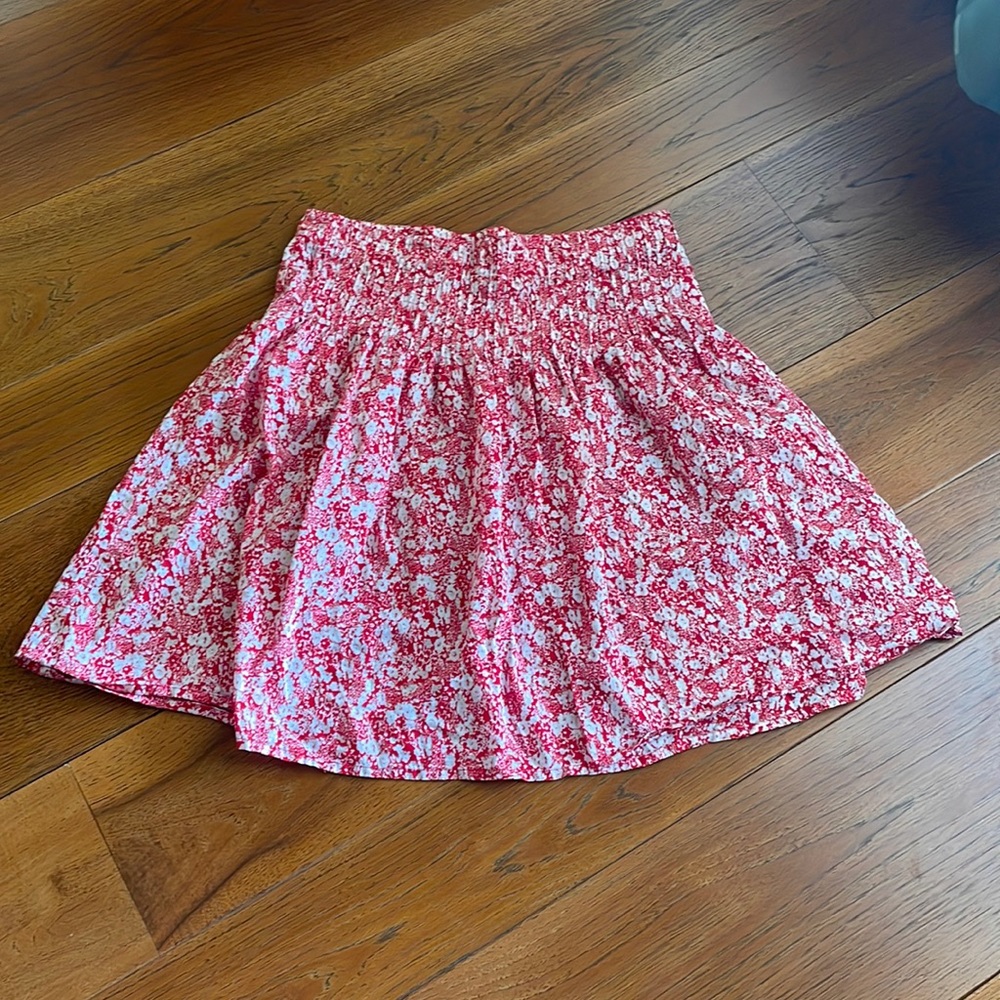 Burberry London Red Pleated Knee Length Ruffle Flowy Skirt - Picture 4 of 10